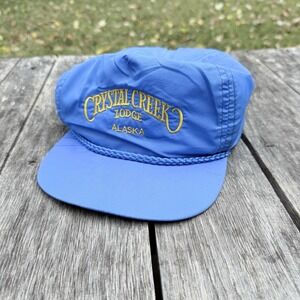 Vintage Imperial Headwear ‎ Crystal Creek Lodge Alaska Rope Hat Trucker Cap
